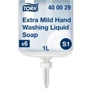 Tork Savon liquide pour les mains Premium S1 extra doux, sans parfum, recharge de 1 L