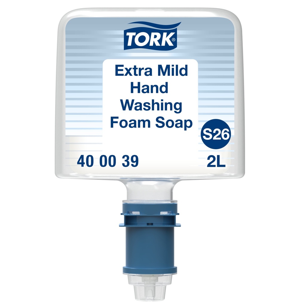 Tork Savon moussant pour les mains extra doux, recharge de 2 L