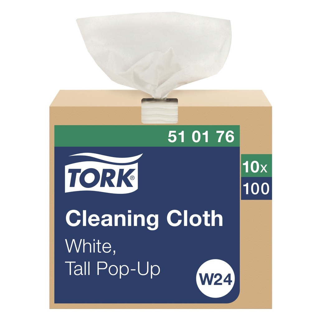 Tork W24 exelCLEAN Multipurpose Cleaning Cloth in Pop-Up Box, Case of 10 Boxes