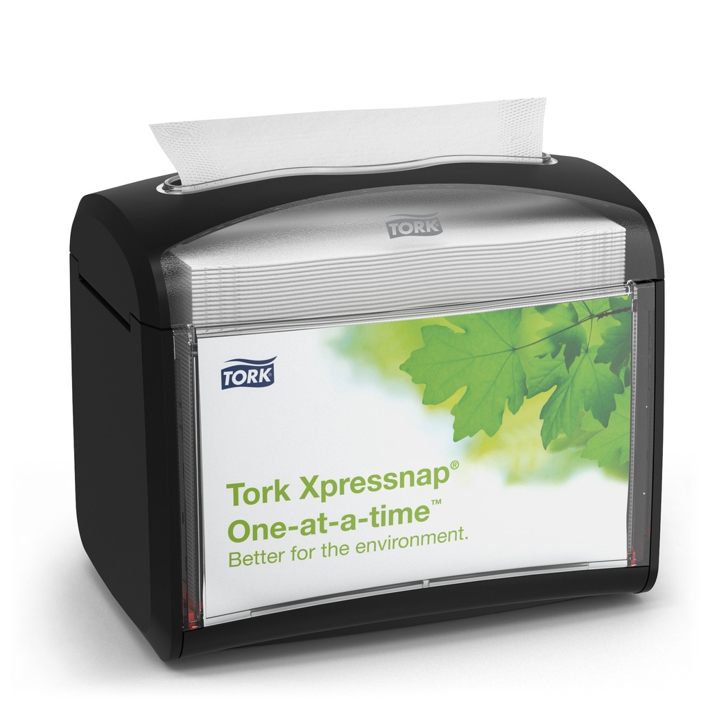 Tork Xpressnap N4 Tabletop Napkin Dispenser, Black