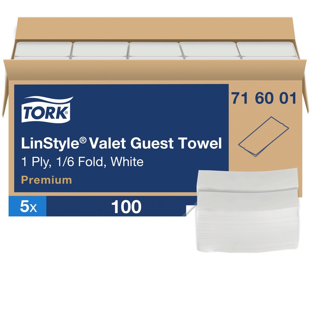 Tork Serviette d'invité LinStyle, pli 1/6, caisse de 500