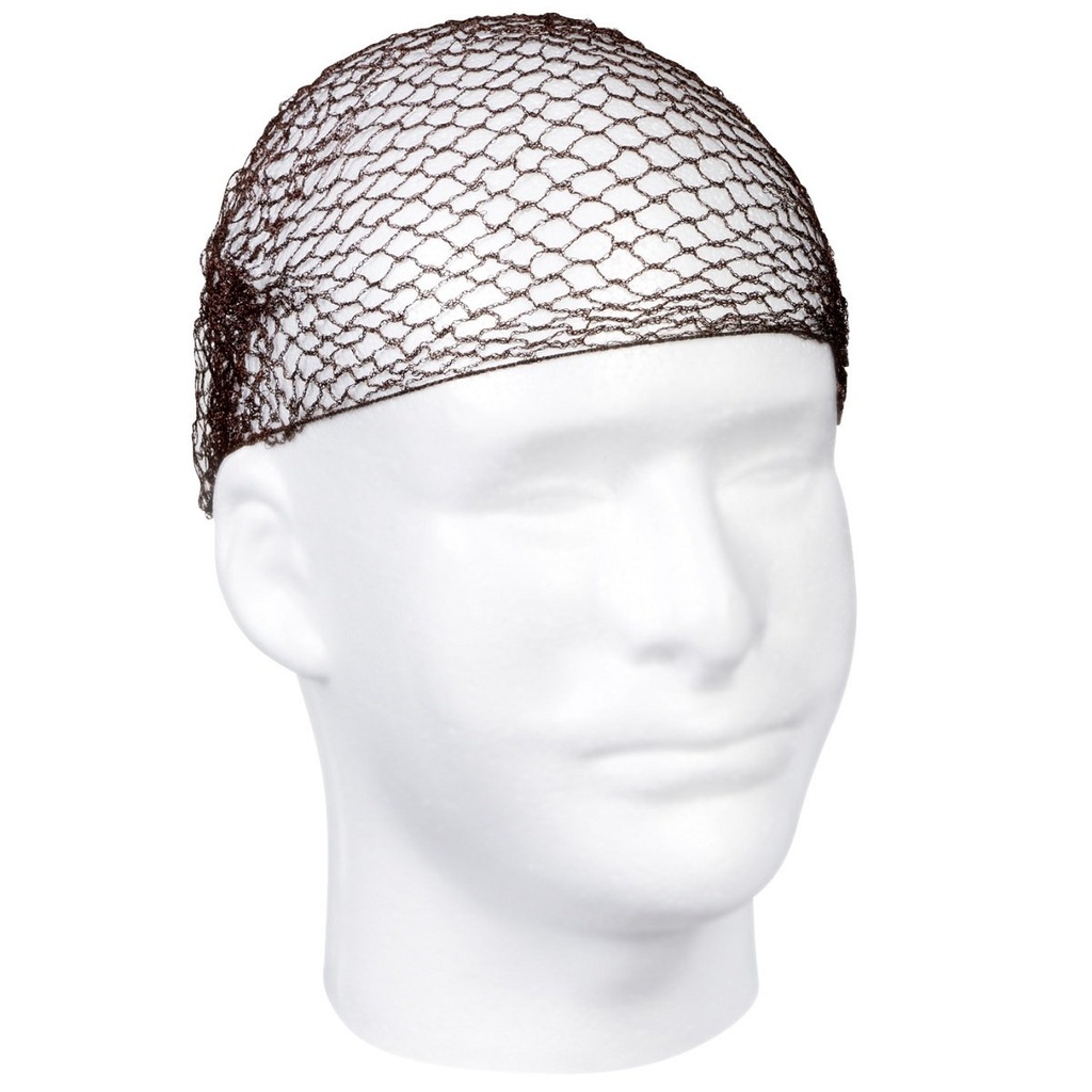 Aurelia Heavy Mesh Hair Nets, Brown, 21 in, Box of 100