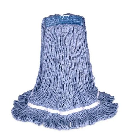 Synthetic Looped-End Connector Mop, Blue, Large, 12 oz