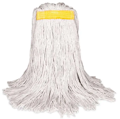 Synthetic Wet Mop, White, Narrow Band, Cut End, 20 oz
