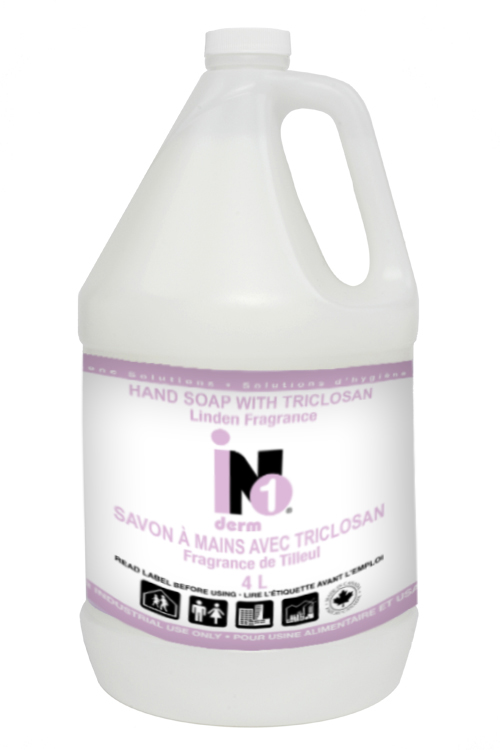 DERM 1 Savon liquide à mains antibactérien parfum tilleul 4 L