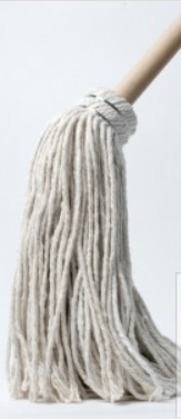 Vadrouille yacht en coton blanc, 10 oz, avec manche en bois de 54 po