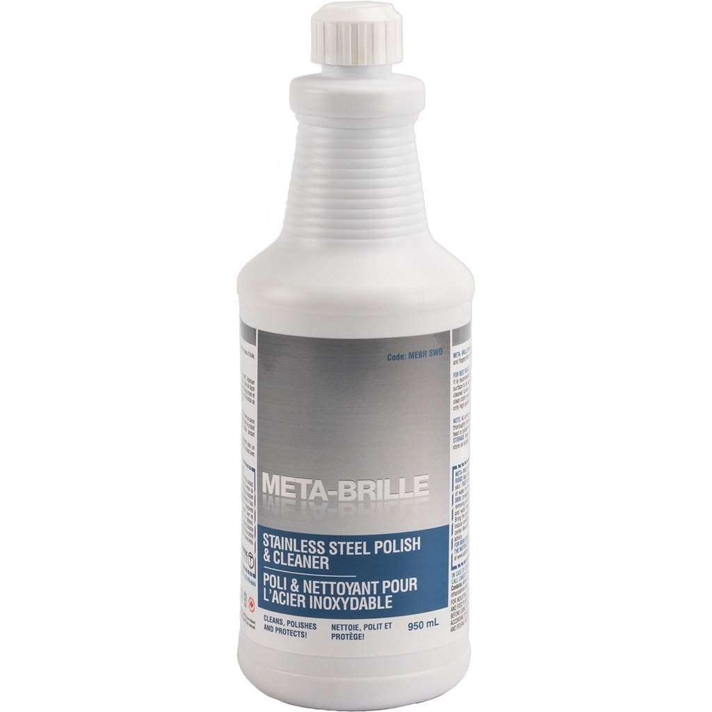 Safeblend Meta-Brille Stainless Steel Cleaner and Polish, 950 mL