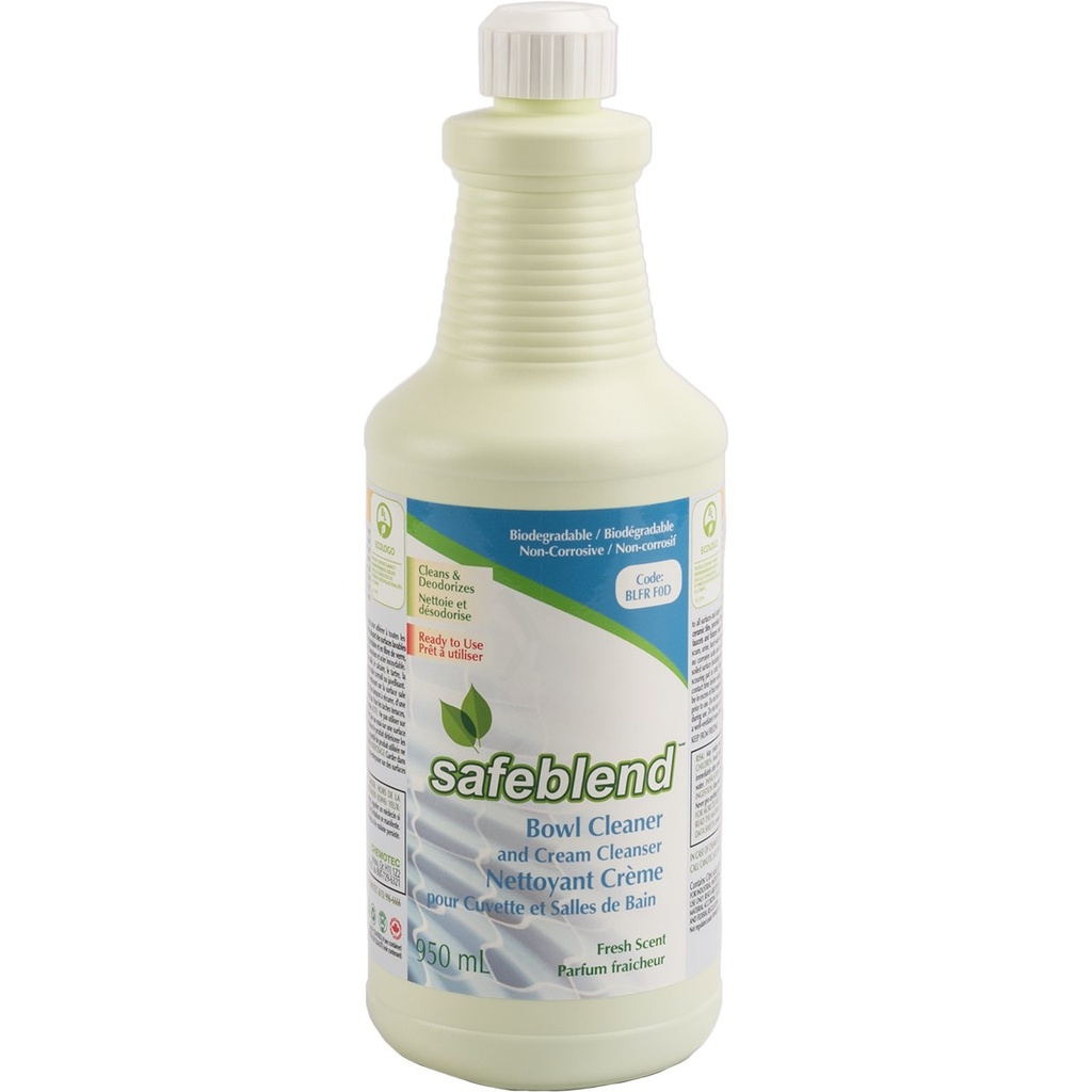 Safeblend Cream Cleanser for Toilet Bowls and Bathrooms, 950 mL
