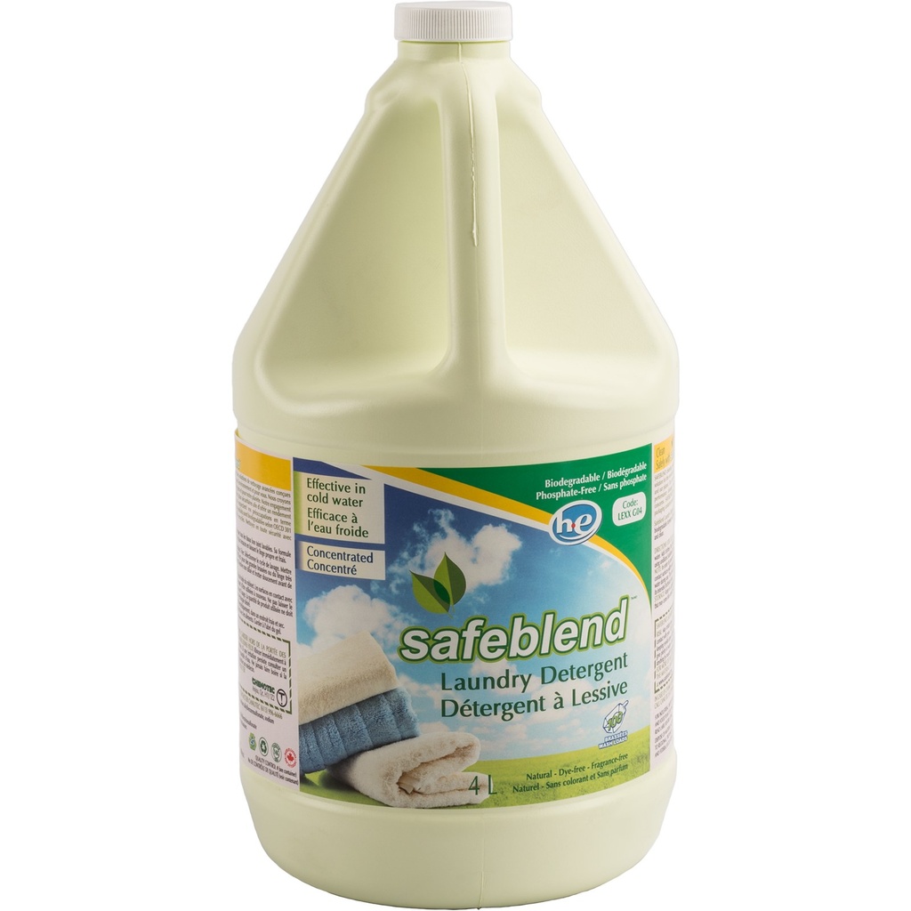 Safeblend HE Laundry Detergent, Fragrance-Free, 4 L
