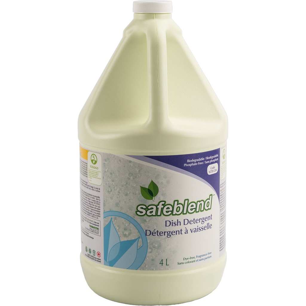 Safeblend Détergent à vaisselle, sans parfum, 4 L