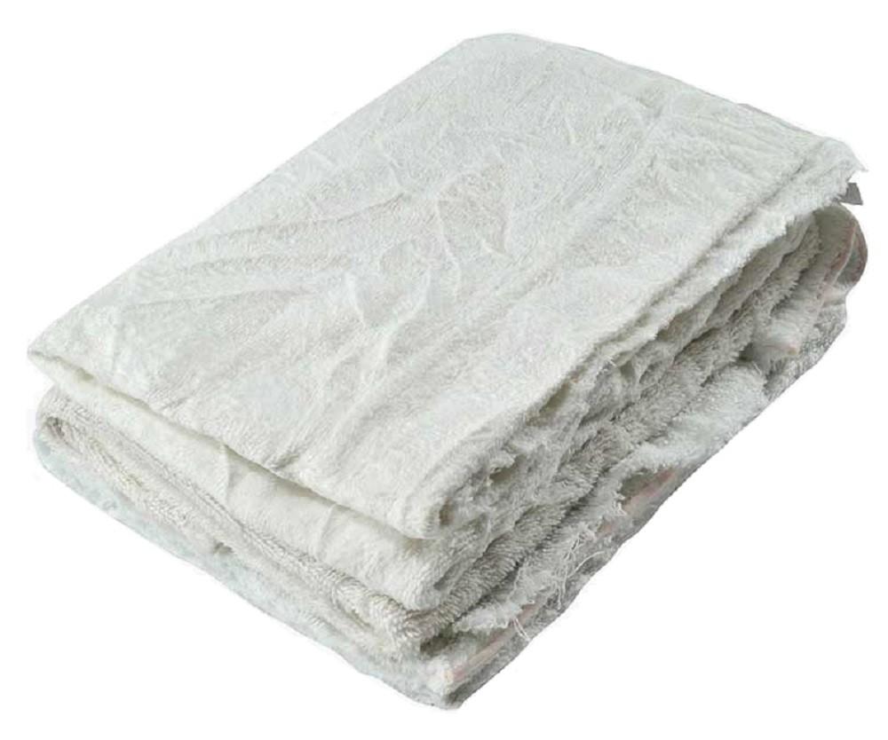 Serviettes en ratine blanches, boîte de 10 lb
