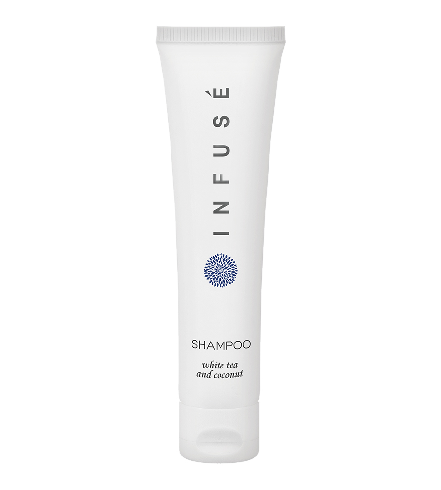 Shampoing Infuse, tube de 30 ml à bouchon rabattable, caisse de 200