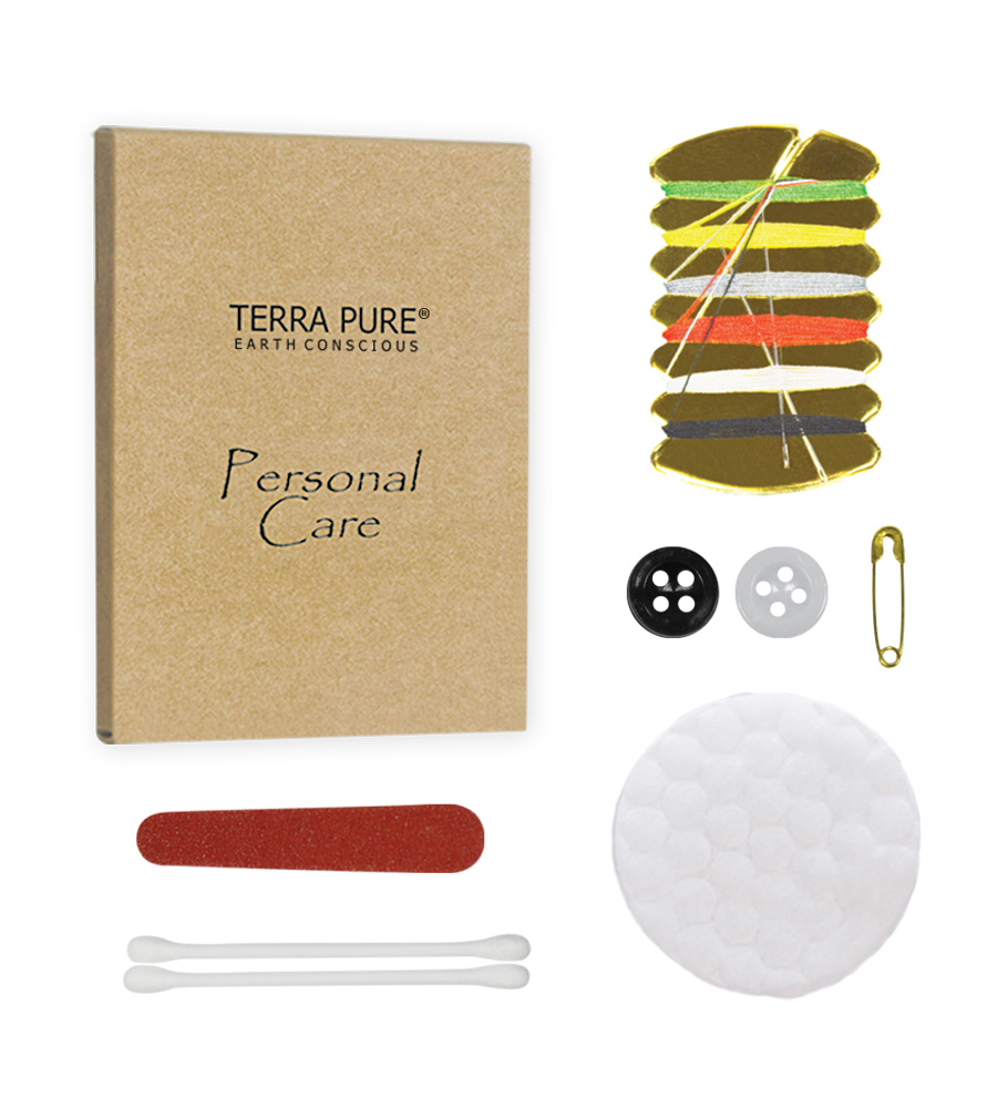 Ensemble de soins personnels Terra Pure, en boîte, caisse de 500