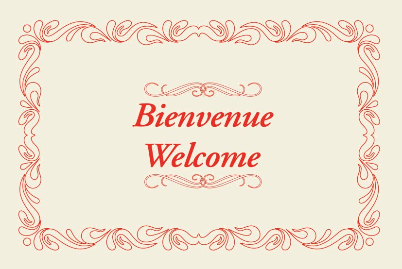 Welcome Paper Placemat, Red, Case of 1000