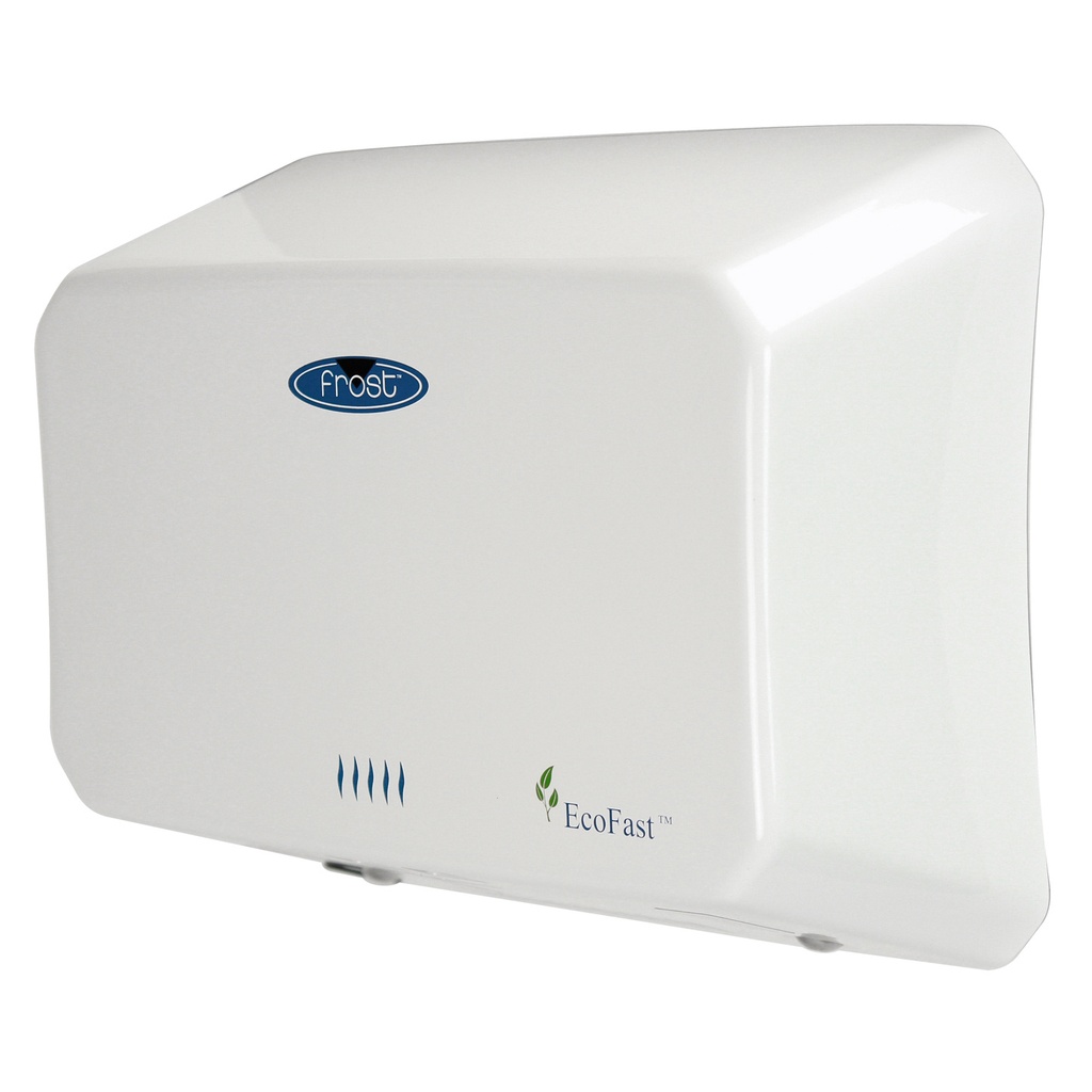 Frost Products Ecofast High-Speed Automatic Hand Dryer, Rectangular, White, 120 V