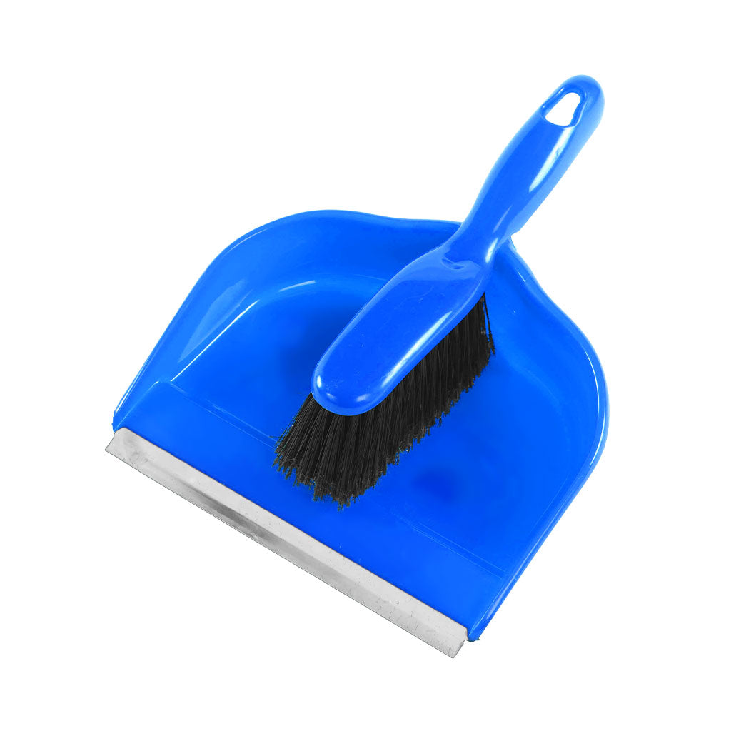 Globe Commercial Clip-On Dustpan, 15", with Counter Brush