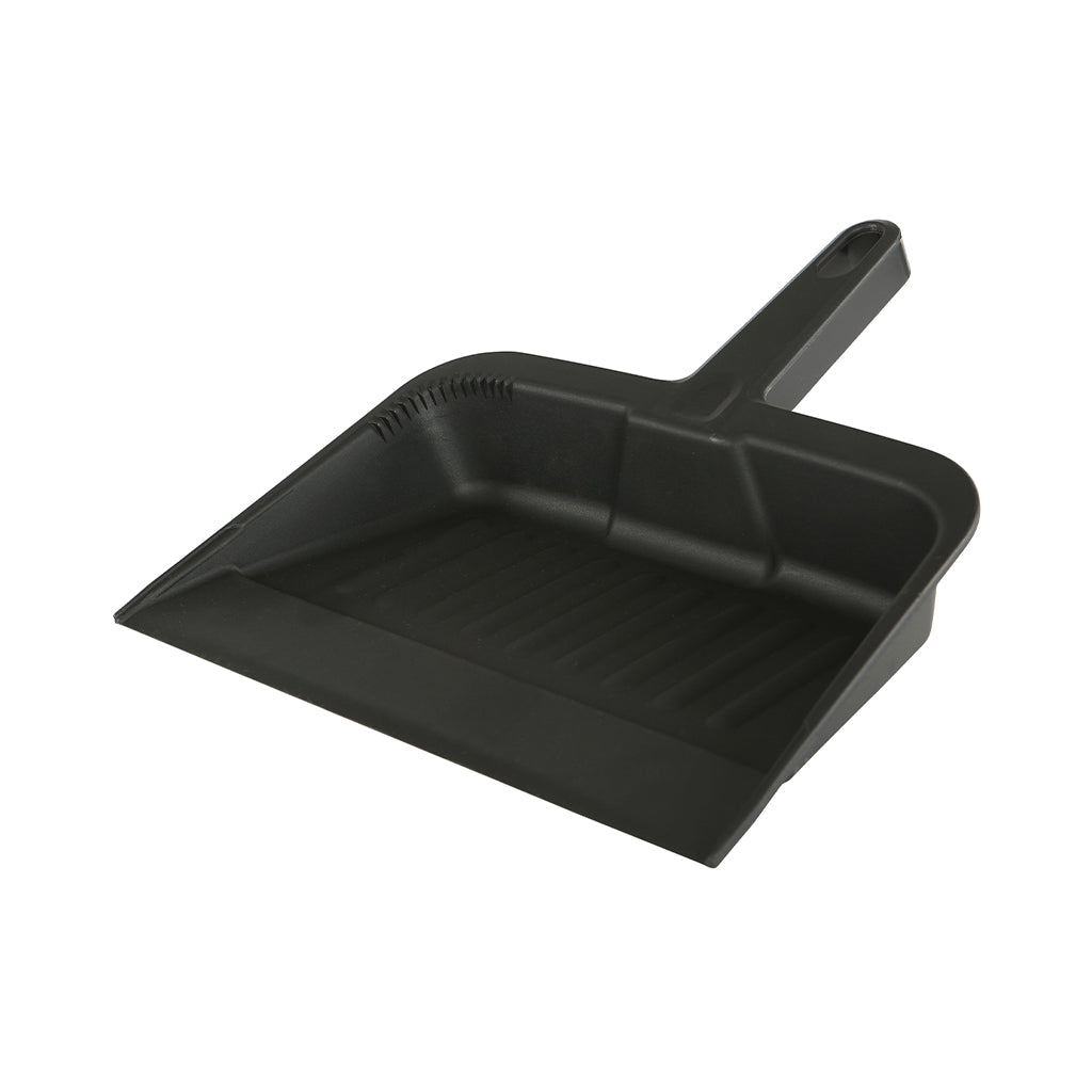 Globe Commercial Plastic Dustpan, Black, 12"