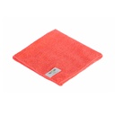 Globe Commercial linge en microfibre, rouge, 16 po x 16 po, paquet de 10