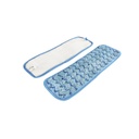 Globe Commercial Microfiber Flat Mop Pad, Wet, Blue, 18"