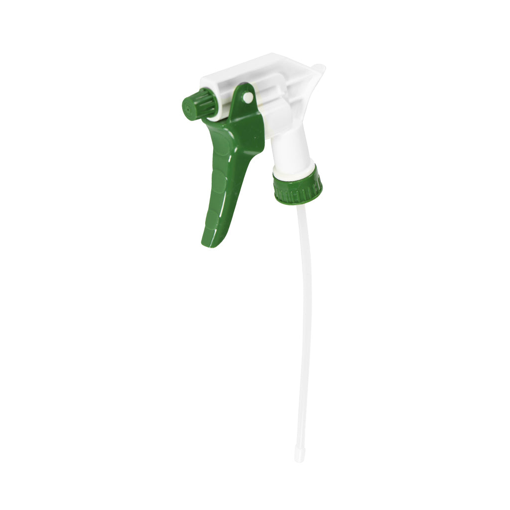 Globe Commercial Heavy-Duty Trigger Sprayer, Green, 9.25" Dip Tube