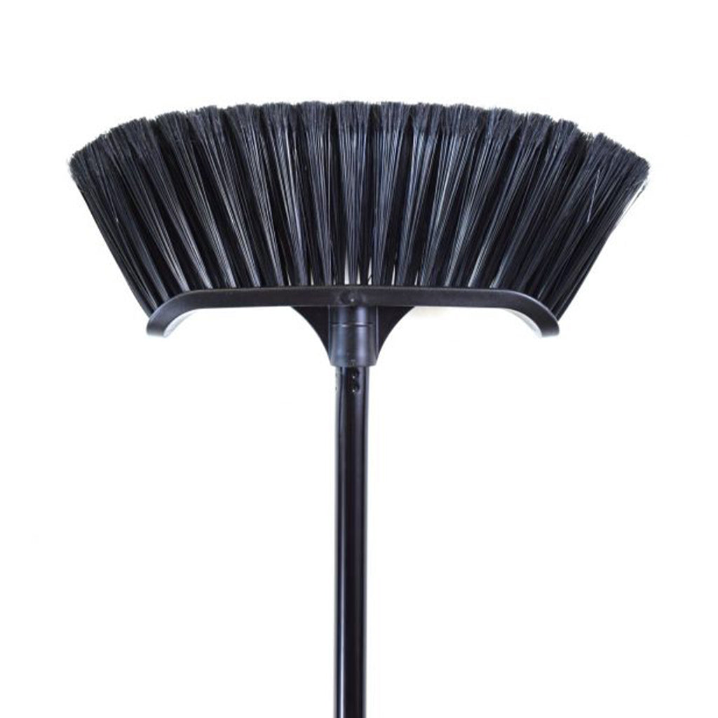 Globe Commercial Spartan Premium Curved Magnetic Broom, 14", with 48" Metal Handle