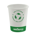 Globe Commercial Gobelet en carton compostable à paroi simple pour boissons chaudes ou froides, 10 oz, caisse de 1000