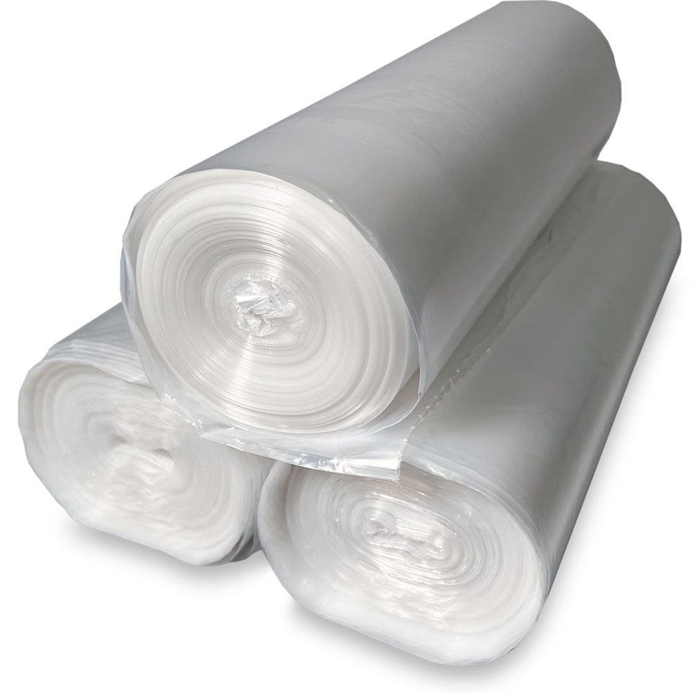 Imaflex Garbage Bags, 56.5 x 64 in, Extra Heavy-Duty, 1.4 mil, Clear, Case of 50