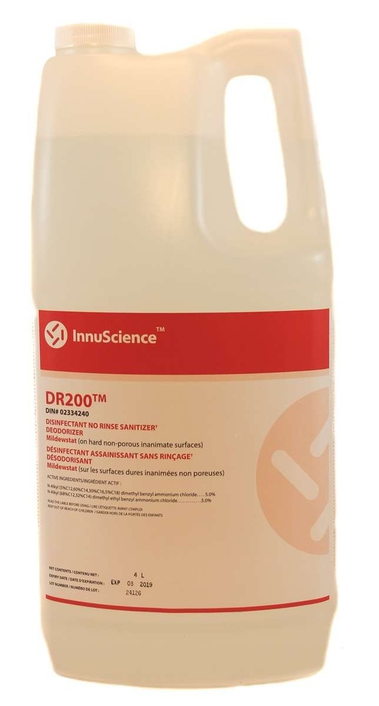 Innu-Science Désinfectant et assainisseur DR200, 4 L