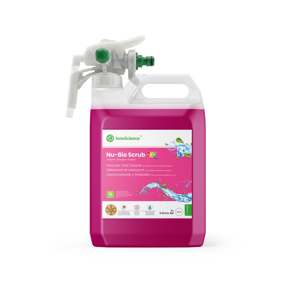 Innu-Science RSG 2 Nu-Bio Scrub Scale and Soap Scum Remover for Dilution System, 2 L