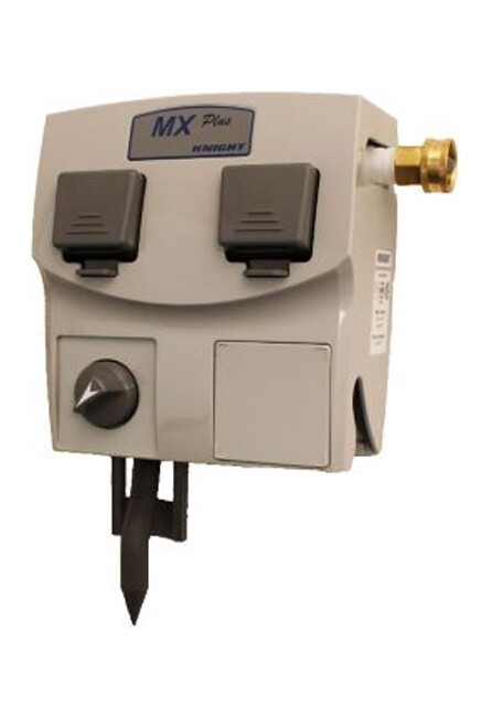 Knight MX Plus Flex Gap Dispenser, 5 Products, Dial 4 at 1 GPM plus Bucket Fill at 4 GPM