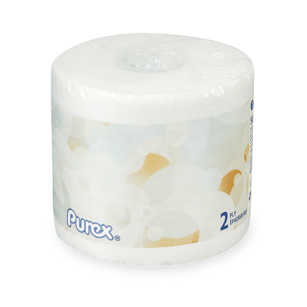 Kruger Products Papier hygiénique Purex, 2 plis, emballé individuellement, 60 x 506 feuilles
