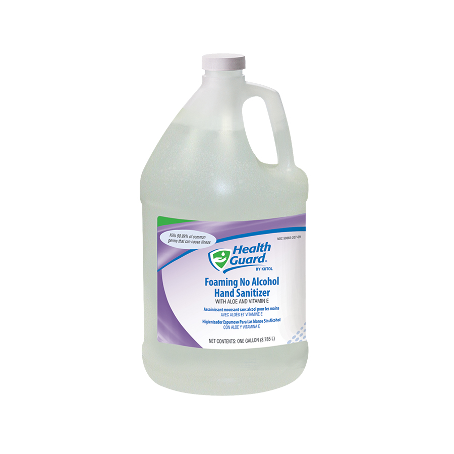 Kutol Assainisseur à mains en mousse sans alcool, transparent, 4 L
