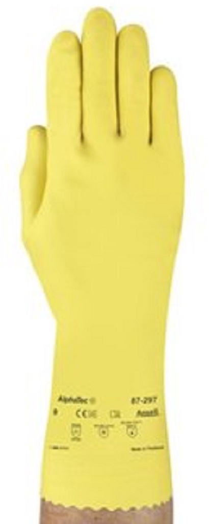 Ansell Gants en caoutchouc, 19 mil, jaunes, moyen