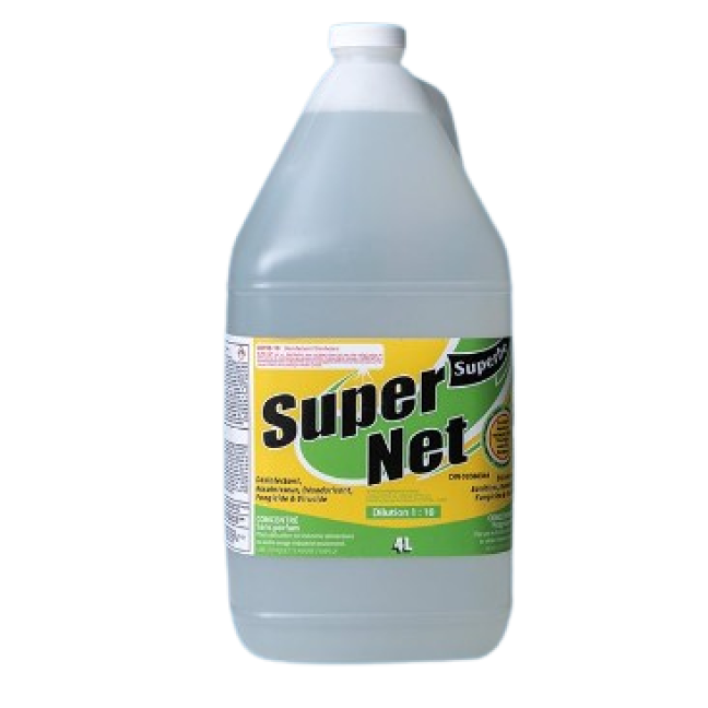 Disinfectant Sanitizer Complete Kit, Super Net, 1 gal with Pump, 1 L Spray Bottle and Test Strips