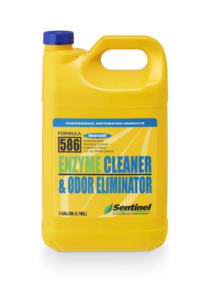Sentinel Nettoyant enzymatique et éliminateur d'odeurs 586, parfum frais, 4 L