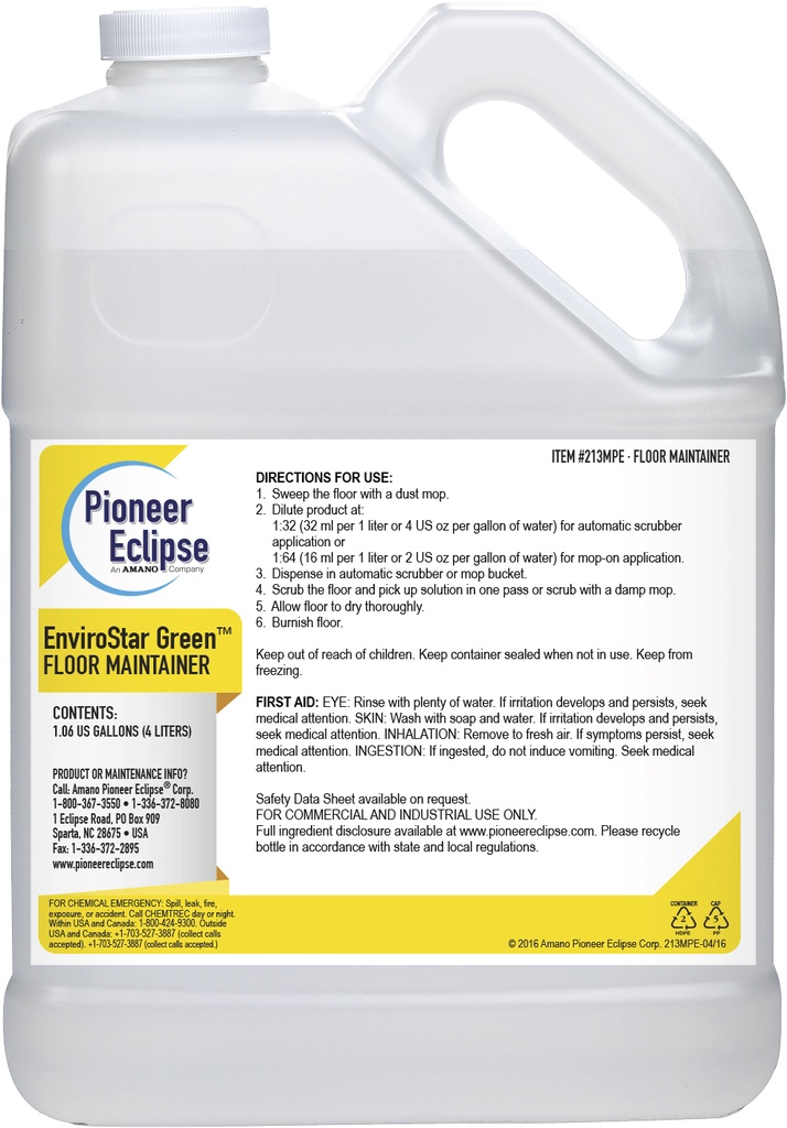 Pioneer Eclipse Produit d'entretien des sols Envirostar, 4 L