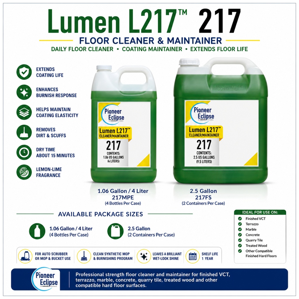 Pioneer Eclipse Lumen L217 Floor Cleaner and Maintainer, 1.06 gal