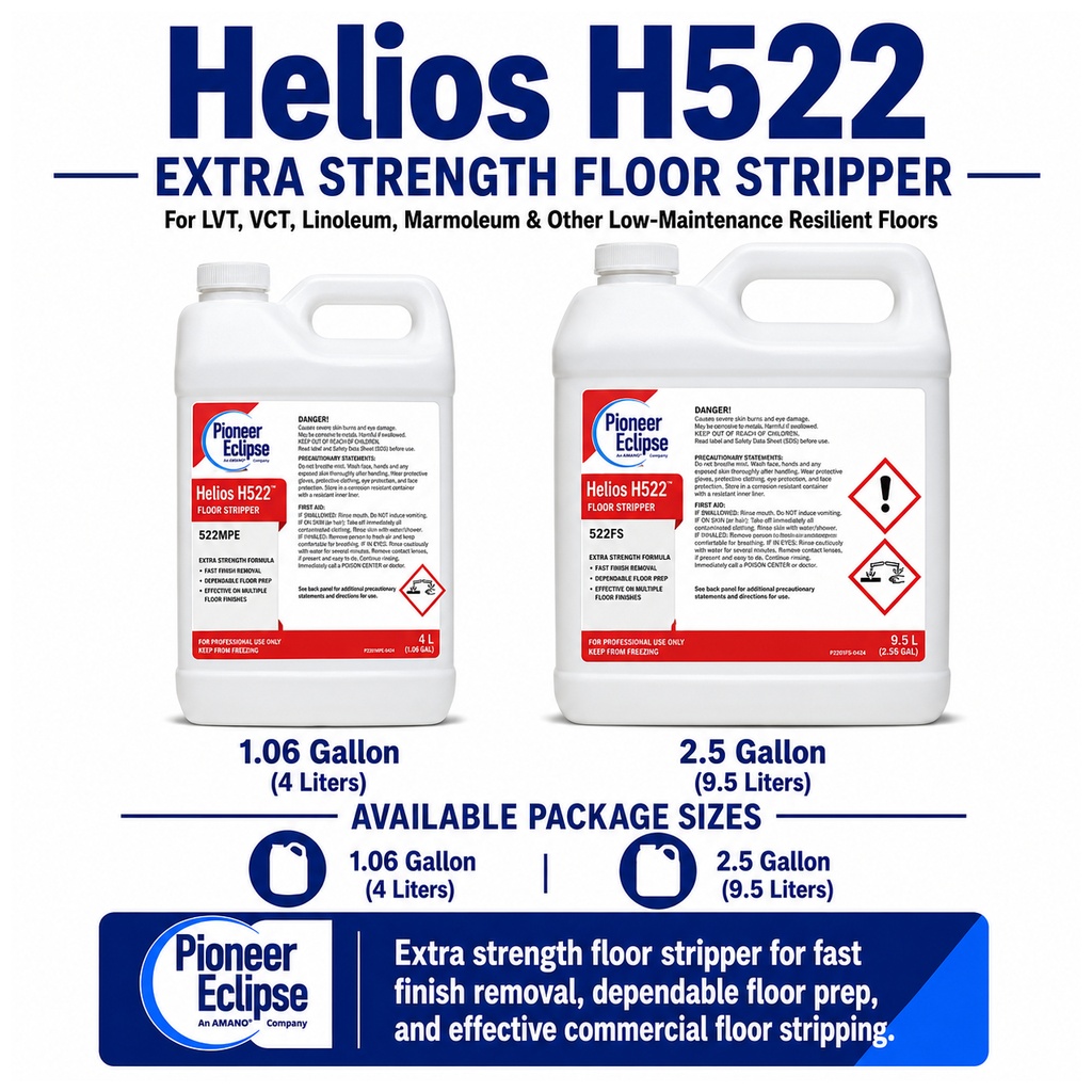 Pioneer Eclipse Helios H522 Floor Stripper, 9.46 L