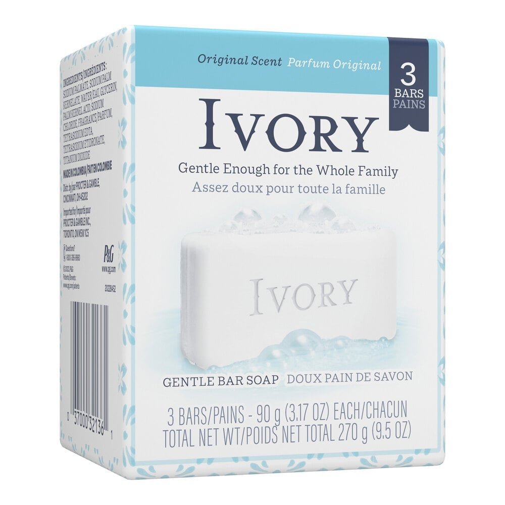 Ivory Pains de savon, 90 g, caisse de 120