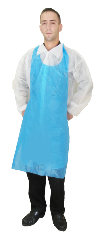 Ronco Polyethylene Aprons, 28 x 46 in, Blue, Case of 10 Packs of 100