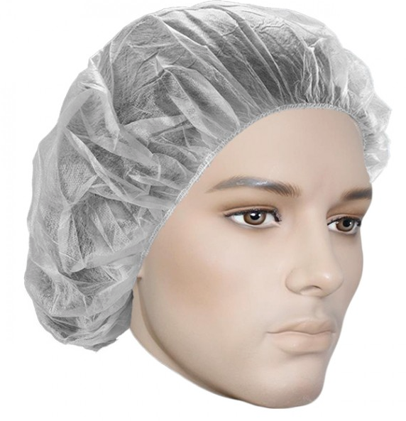 Ronco Easy Breezy Bouffant Caps, 21 in, White, Case of 10 Packs of 100