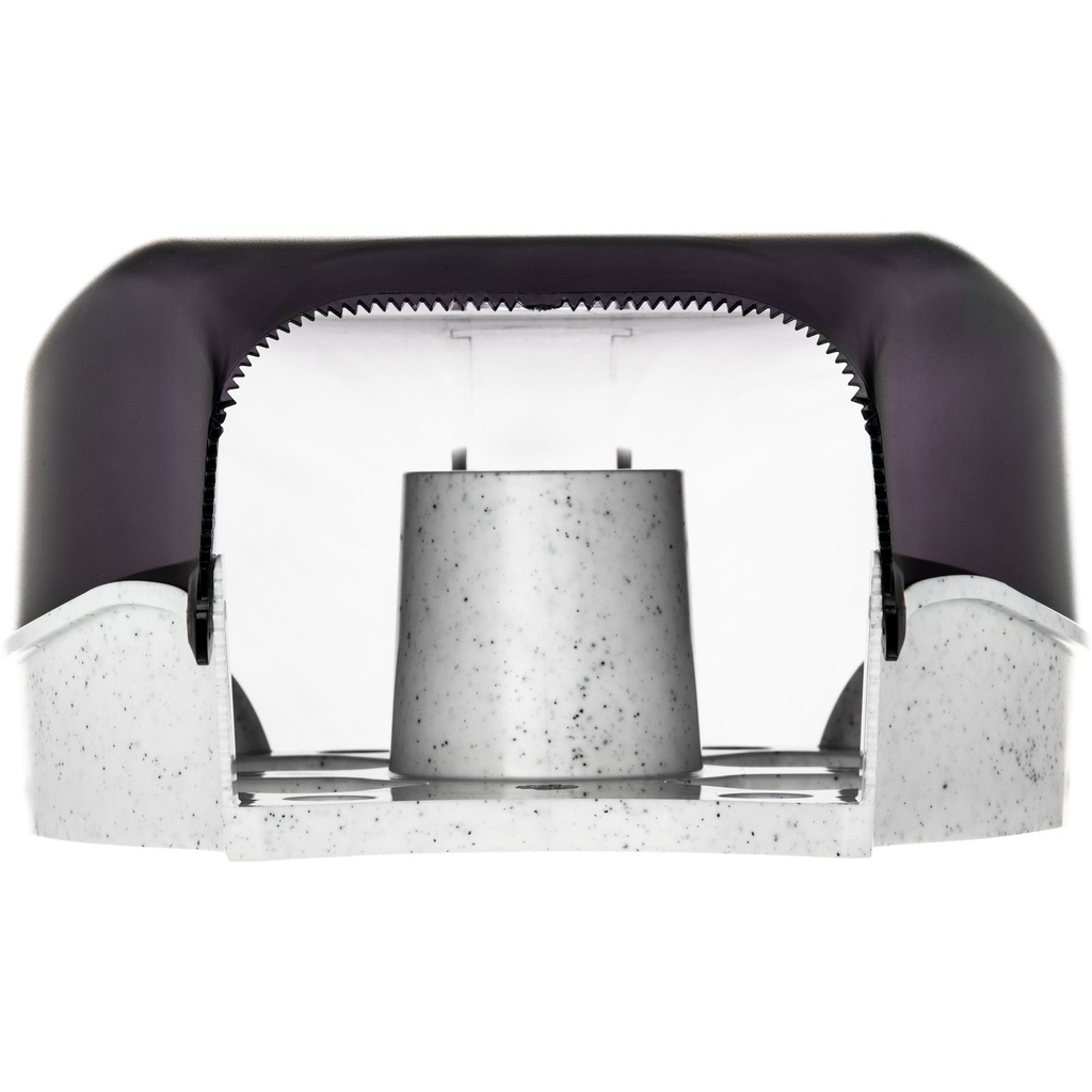 San Jamar Vision Distributrice de papier hygiénique jumbo simple, rouleau de 9 po, noir perle