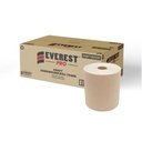 Everest Pro Rouleaux d'essuie-mains recyclés, bruns, 800 pi, caisse de 6