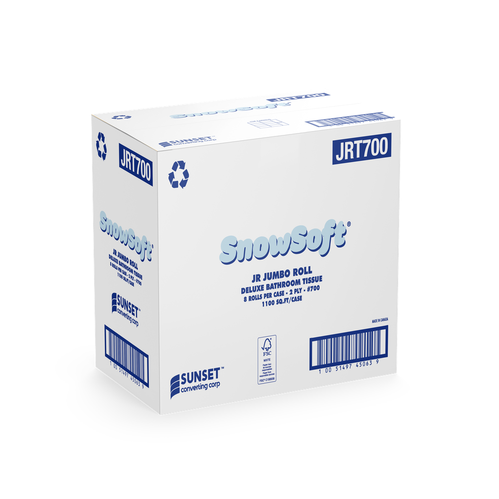 Snow Soft Papier hygiénique géant Deluxe 2 plis, 8 lb, caisse de 8