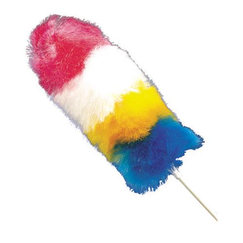 Trilux Extendable Polyester Duster, Red, Yellow and Blue, 51 to 82 in