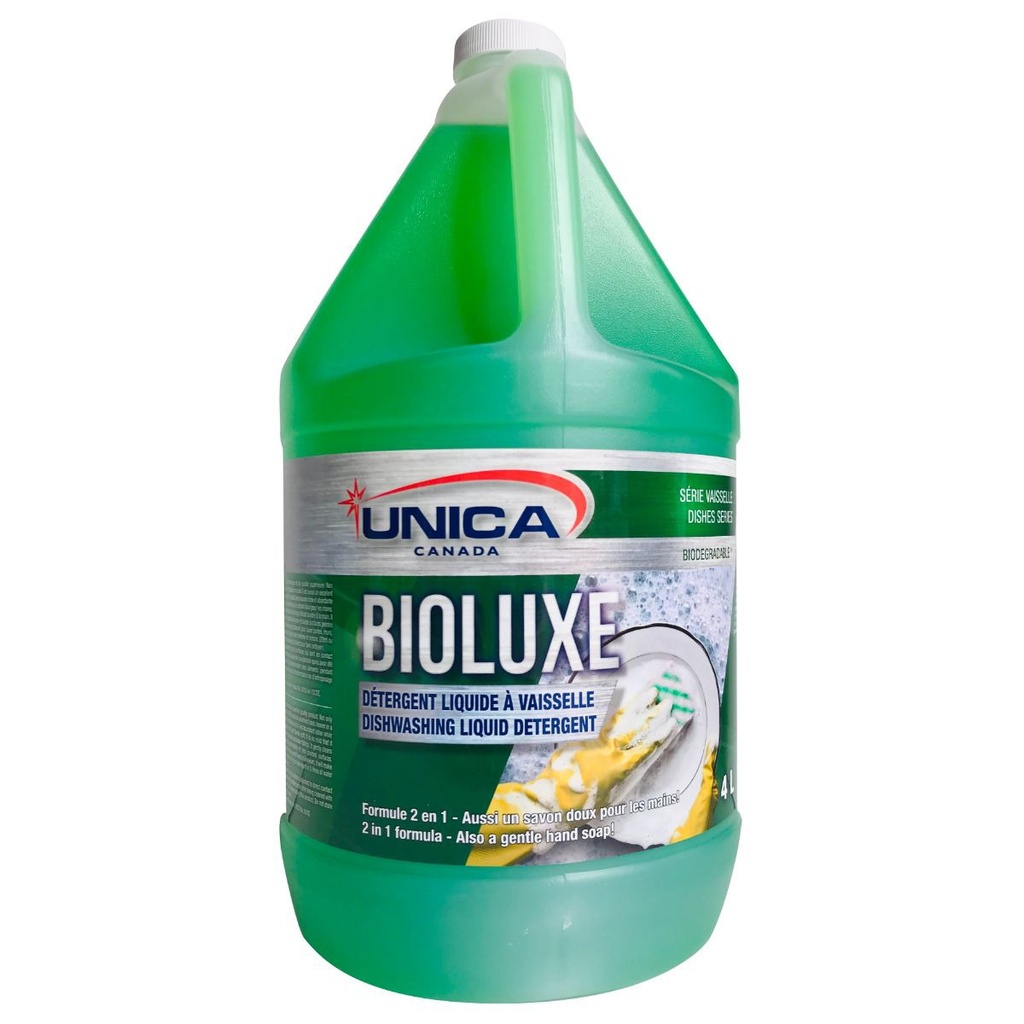 Unica Détergent liquide à vaisselle Bioluxe concentré, 4 L
