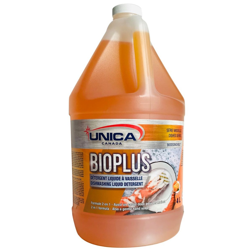 Unica Bioplus Antibacterial Dish Detergent, 4 L