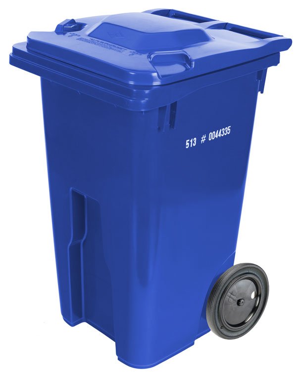 USD Global Bac roulant en plastique Mastercart, prise européenne, 240 L, bleu