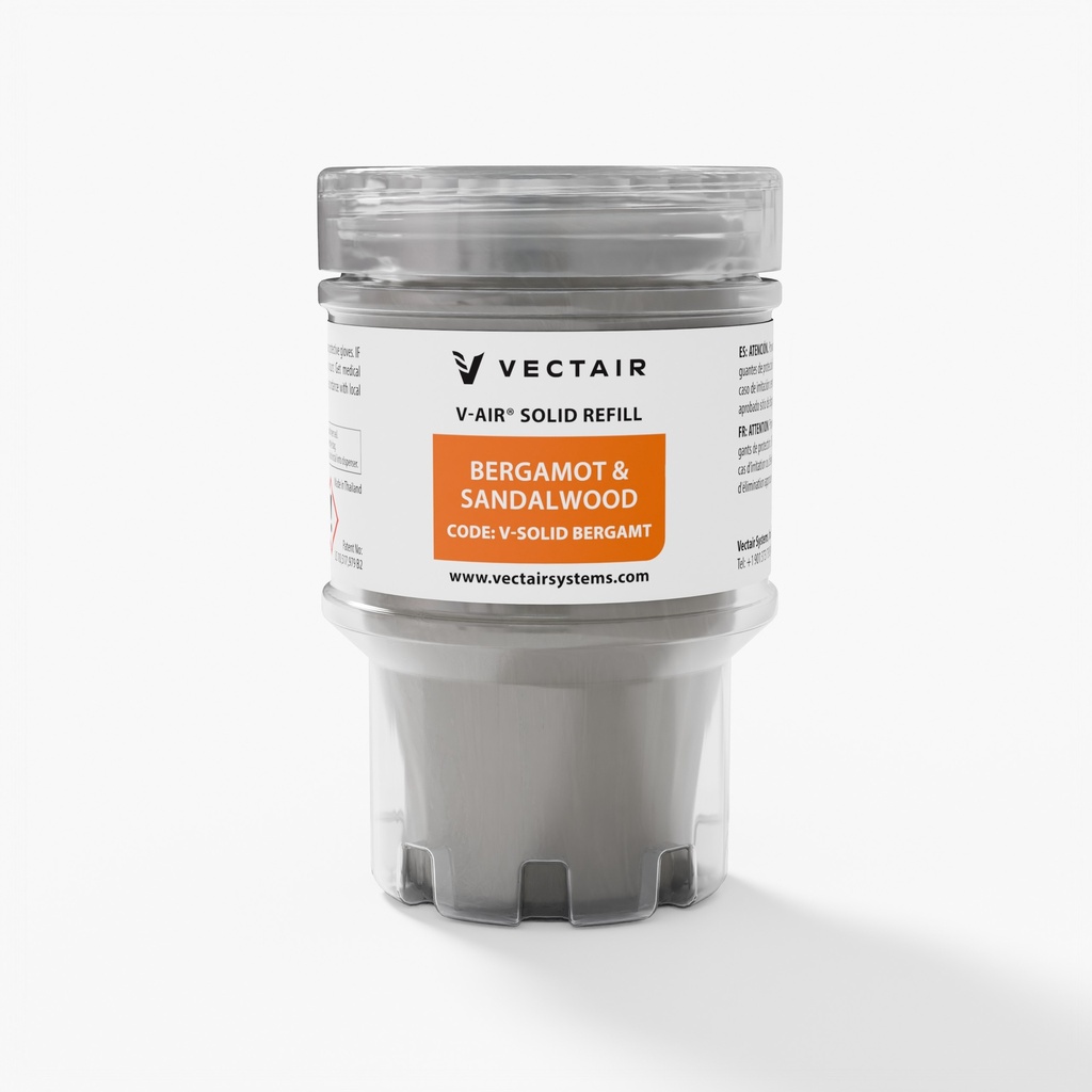 Vectair V-Air Solid Air Freshener Refill, Bergamot and Sandalwood