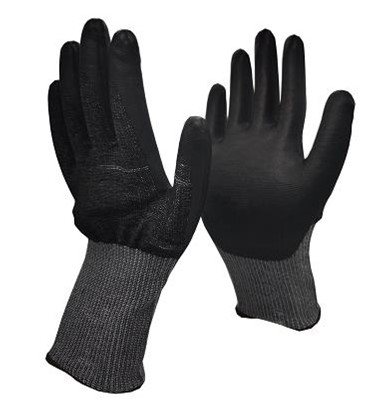 Wayne Safety High-Performance Polyethylene Cut-Resistant Gloves, Black, Medium